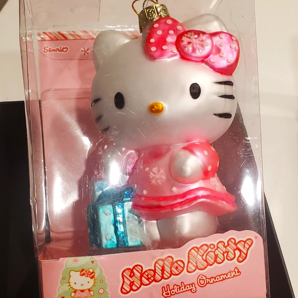 Sanrio Holiday Hello Kitty Ornament Sanrio Pink Dress And Blue